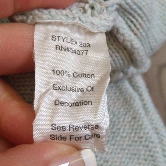 CAbi style #203 Society sweater - mint green - clasp front cardigan - cotton M - Picture 8 of 8